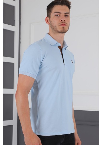 T8581 Dewberry Erkek T-Shirt-Mavi modelleri