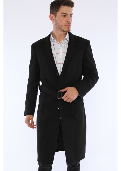 PLT8400 Dewberry Erkek Palto-Siyah