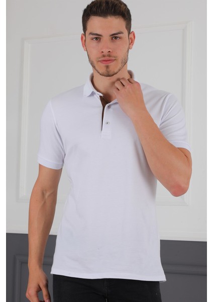 T8581 Dewberry Erkek T-Shirt-Beyaz indirimleri