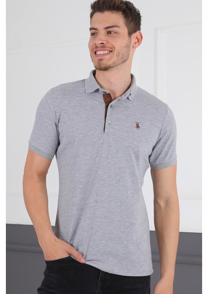 T8581 Dewberry Erkek T-Shirt-Gri