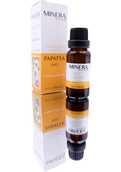 Minera Vital Papatya Yağı 20 ml Katkısız Içilebilir & Sürülebilir