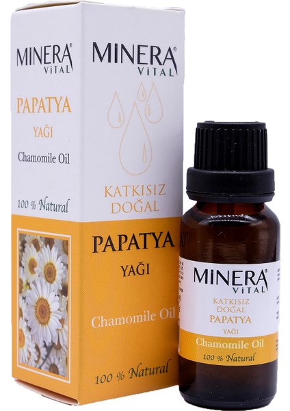 Minera Vital Papatya Yağı 20 ml Katkısız Içilebilir & Sürülebilir