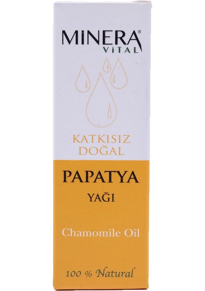 Minera Vital Papatya Yağı 20 ml Katkısız Içilebilir & Sürülebilir