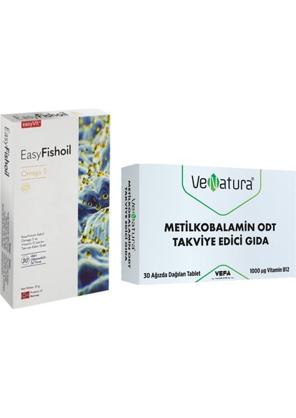 Omega 3 Çiğnenebilir Jel Form 30 Tablet + B12 Vitamini 30 Ağızda Dağılan Tablet