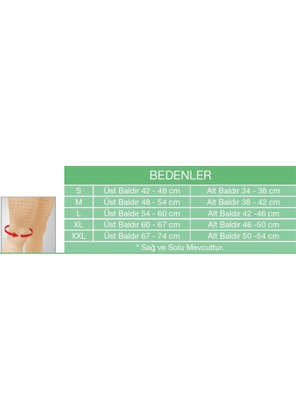 ® (Sol) Fonksiyonlu Diz Breysi Orx-Dz 39 Bacak Şekline Uygun Tasarlanmış Derece Ayarlı Dizlik modelleri