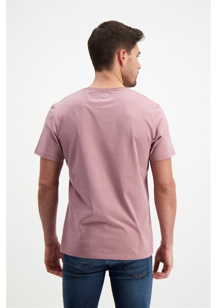 Erkek Gül Kurusu Yıkamalı Basic T-Shirt