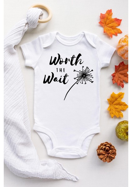 Worth The Wait Kısa Kol Çıtçıtlı Bebek Body