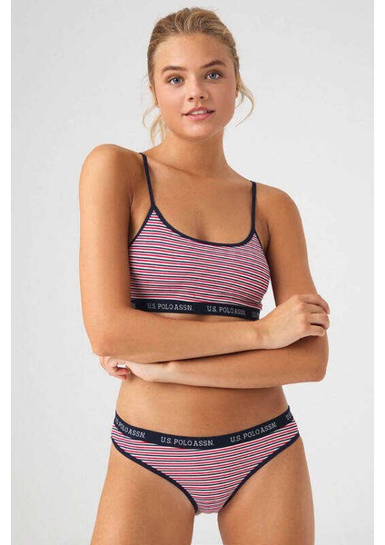 Lacivert Çizgili Büstiyer Slip Takım 66250