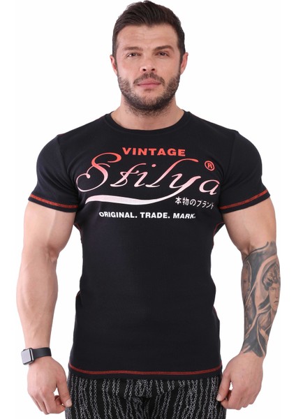 Erkek T-Shirt Slim Fit Stilya 2896