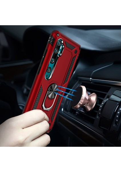 Samsung Galaxy M51 Kılıf Tank Yüzüklü Silikon Kapak - Gümüş fırsatları