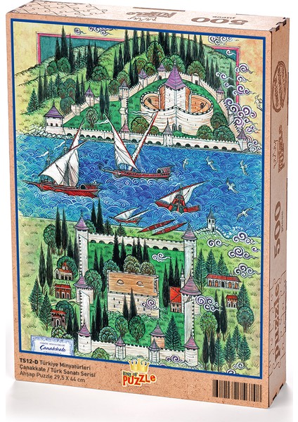 Türkiye Minyatürleri - Çanakkale - Nusret Çolpan Ahşap Puzzle 500 Parça