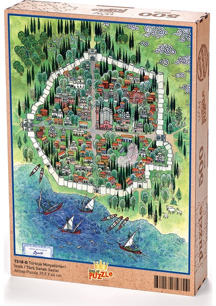 Türkiye Minyatürleri - Iznik - Nusret Çolpan Ahşap Puzzle 500 Parça