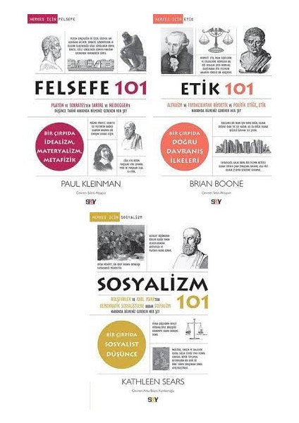 101 Serisi Felsefe 3 Kitap Set / Felsefe 101 - Etik 101 - Sosyalizm 101