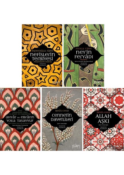 Sufi Tasavvuf Klasikeri 5 Kitap Set / Nefislerin Terbiyesi - Ney'in Feryadı - Ahyar ve Ebrarın Yolu Tasavvuf - Cennetin Davetlileri - Allah Aşkı
