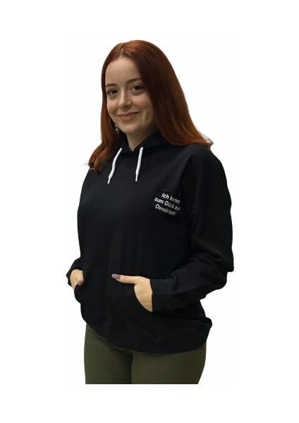 Kadın Kapüşonlu Sweatshirt Siyah
