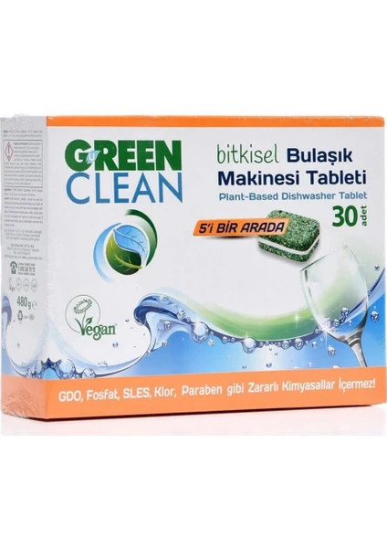 Green Clean Bulaşık Makinesi Bitkisel Tablet 30'lu