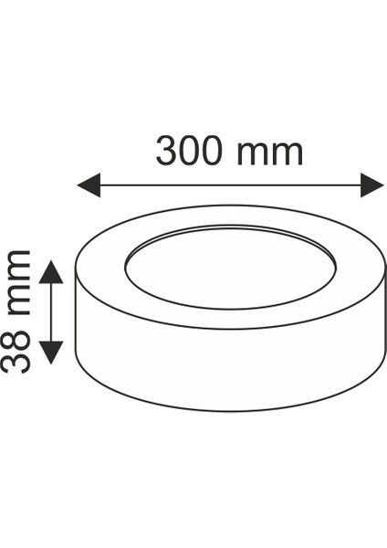 24W Sıva Üstü Yuvarlak LED Panel