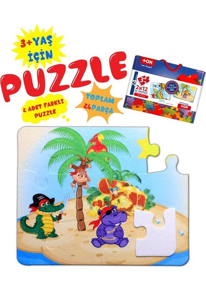 Gökkuşağı 3+ Keçe Yapboz - 3 Yaş Puzzle T42