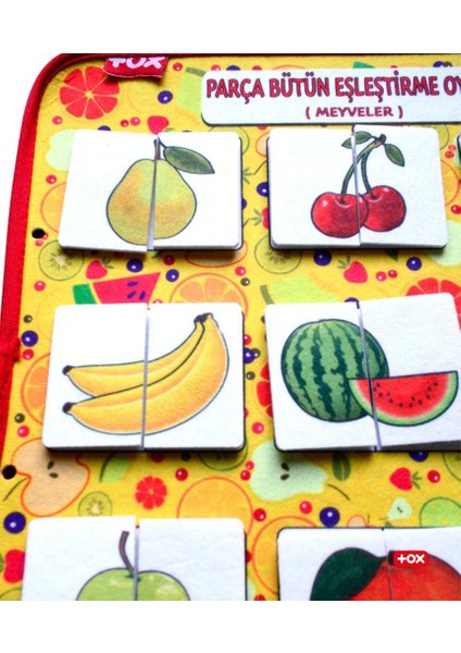 ( Meyveler ) Parça - Bütün Eşleşmeler Keçe Cırtlı Aktivite Sayfası - Çocuk Etkinlik , Eğitici fırsatları