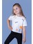 Toontoy Kız Çocuk Crop Model Neon Baskılı Tişört 1