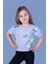 Toontoy Kız Çocuk Crop Model Neon Baskılı Tişört 1