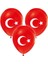 Ay Yıldız Bayraklı Baskılı Balon 10 Adet 1