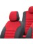 Mitsubishi Spacestar 2019-SONRASI Özel Üretim Koltuk Kılıfı London Design Kırmızı - Siyah 4