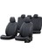 Mitsubishi L-300 1994-2007 Özel Üretim Koltuk Kılıfı Madrid Design Deri Siyah - Beyaz 1