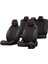 Mitsubishi L-300 1994-2007 Özel Üretim Koltuk Kılıfı Madrid Design Tay Tüyü Siyah - Kırmızı 1