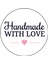 Şeffaf Handmade With Love Yazılı Sticker(4x4 Cm) 1