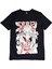 Unisex Siyah Anime Baskılı Oversize T-Shirt 1