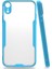 - Apple iPhone XR 6.1 - Kılıf Kenarı Renkli Arkası Şeffaf Parfe Kapak - Mavi - T15175 1