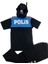 Çocuk Polis Kostüm Polis Kıyafeti Tişortlü 3-10 Yaş Çocuk Kostüm Mavi 3