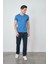 Çetinkaya Mentality Bisiklet Yaka Erkek T-Shirt Indigo 1
