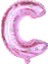 Folyo Balon C Harf Pembe Kalpli 40CM 1