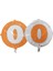 Folyo Balon Harf O Turuncu-Beyaz 18'' 1