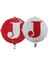Folyo Balon Harf J Kırmızı-Beyaz 18'' 1
