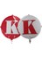 Folyo Balon Harf K Kırmızı-Beyaz 18'' 1