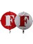 Folyo Balon Harf F Kırmızı-Beyaz 18'' 1