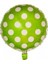 Folyo Balon Yeşil/lıme Beyaz Puantiye 18'' D.ü 6tl 1