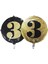 Folyo Balon Rakam 3 Çift Taraflı Gold-Siyah 18'' - Pakette 1 Adet 1