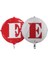 Folyo Balon Harf E Kırmızı-Beyaz 18'' 1