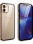 Apple iPhone 12 Mıknatıslı 360 Derece Ön ve Arka Cam Full Korumalı Manyetik Kılıf AL-33926 Gold 1