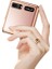 Samsung Galaxy Z Flip Kılıf Gkk Electroplating Painted Glass Flip Kılıf AL-33930 Rose Gold 3