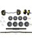 Tan Spor 30 kg Dambıl-Dumbell-Ağırlık-Halter–full Kısa Bar + Düz Bar + Z Bar Seti 2