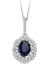 Çift Sıra Pırlanta ve Oval Safir Taşlı Anturaj Kolye 0423P0028 1