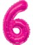 Folyo Balon 6 Rakamı Pembe 100 cm 1