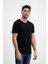 Erkek Siyah Yıkamalı Basic T-Shirt 1