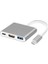 CF01 Macbook Uyumlu 4K Full HD 1080p Type C To 3 Portlu HDMI - USB 3.0 - PD Çevirici Hub Adaptör 1