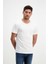 Erkek Beyaz Yıkamalı Basic T-Shirt 1
